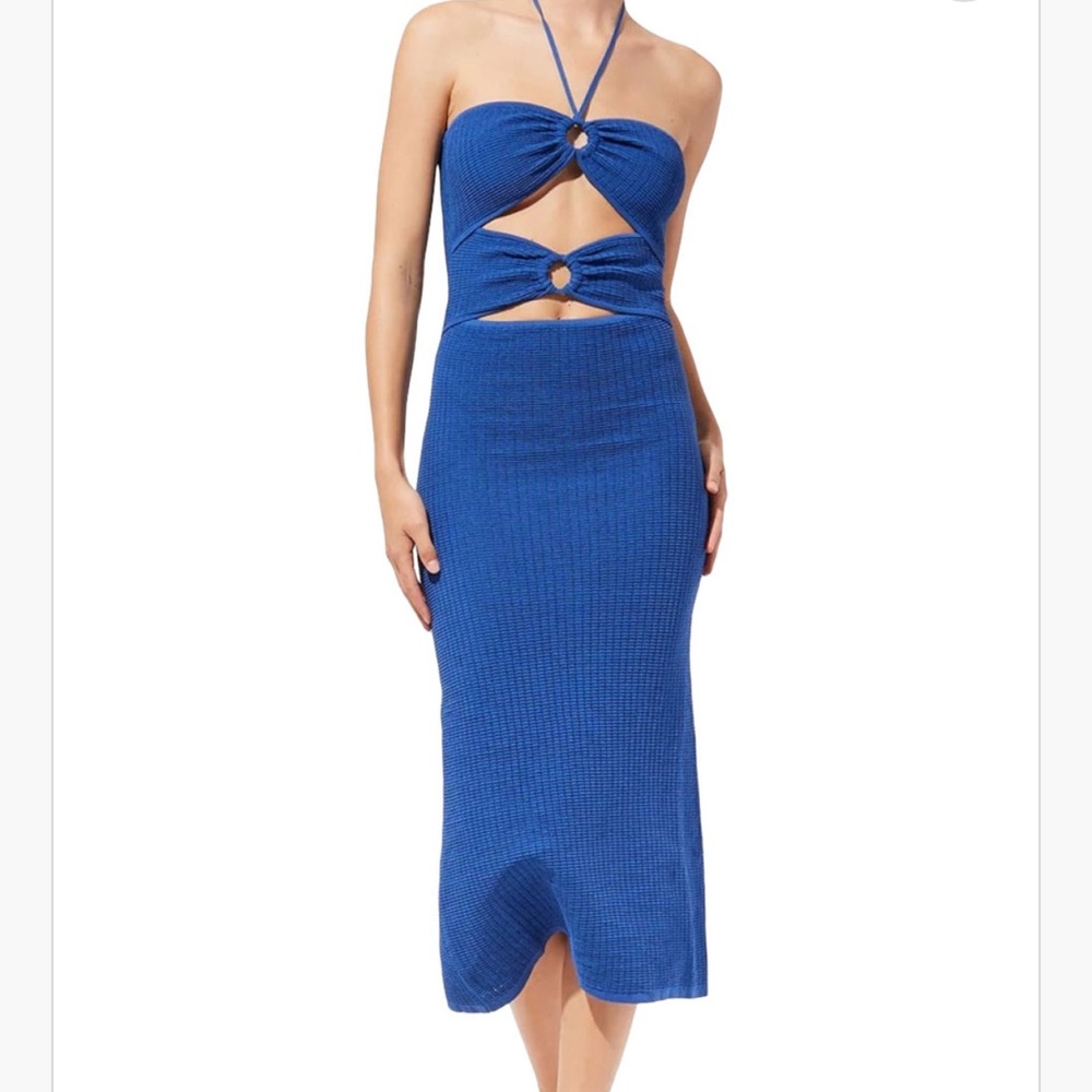 Solid & Striped Ariana Knit Dress Blue Size M New